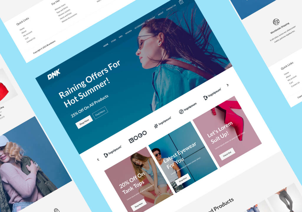 Multi-Purpose eCommerce Template downloadable design resource image 1