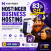 Hostinger Business Hosting Review 2026 – 83% OFF web hosting deal with WordPress, free SSL, daily backups, and VikingDeal.