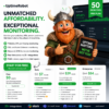 UptimeRobot website monitoring dashboard with free plan and VikingDeal mascot